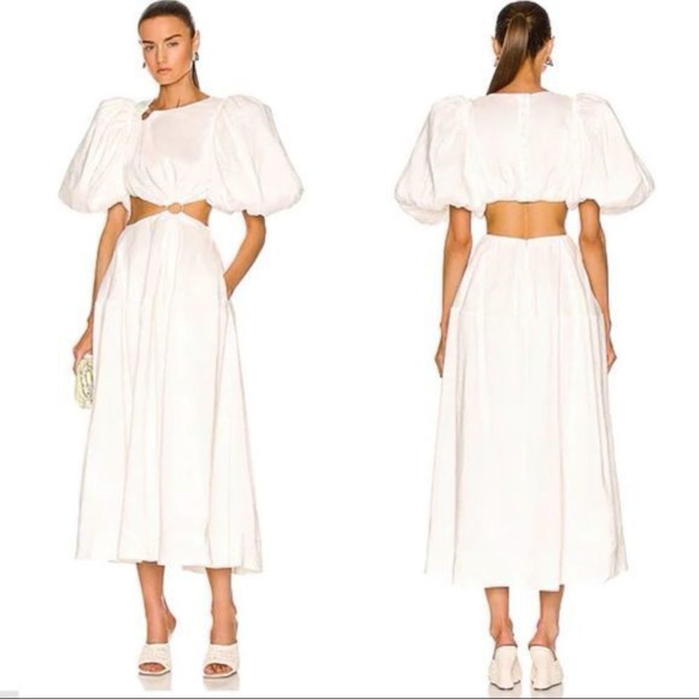 AJE Vanades Cut Out Ring Midi Dress size AU 6 / US 2